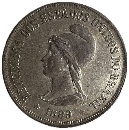 Moeda Antiga do Brasil 500 Réis 1889