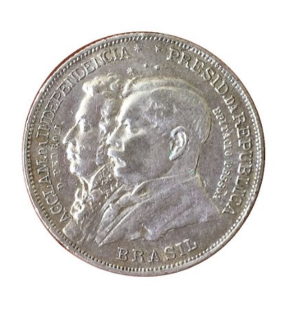 Moeda Antiga do Brasil 2000 Réis 1922 - 1º Centenário da Independência do Brasil