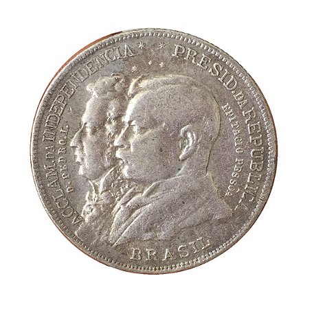 Moeda Antiga do Brasil 2000 Réis 1922 - 1º Centenário da Independência do Brasil