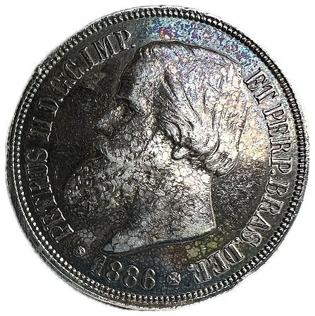 Moeda Antiga do Brasil 1000 Réis 1886