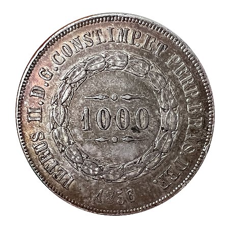 Moeda Antiga do Brasil 1000 Réis 1856