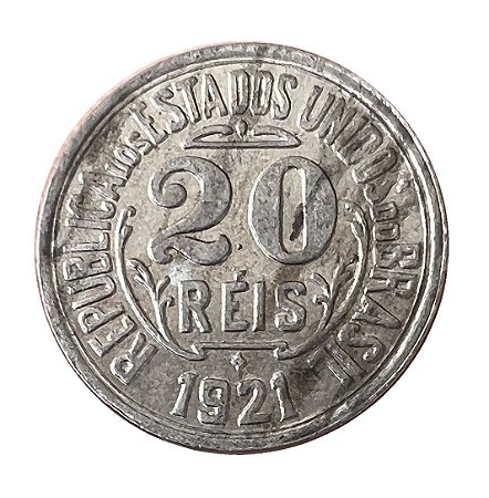 Moeda Antiga do Brasil 20 Réis 1921