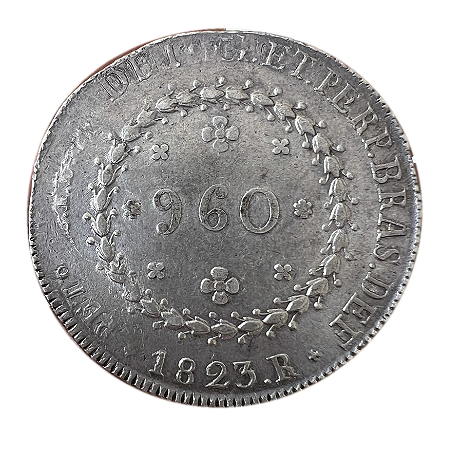 Moeda Antiga do Brasil Império 960 Réis 1823 R