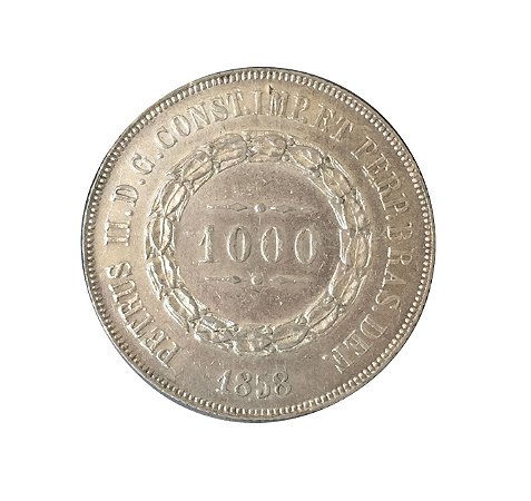 Moeda Antiga do Brasil 1000 Réis 1858