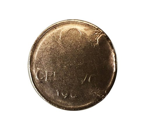 Moeda Antiga do Brasil 2 Centavos de Cruzeiro 1969 - Defeito de cunho