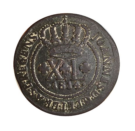 Moeda de Cobre do Brasil XL Réis 1814 B - Numismática Trato Feito - cédulas  e moedas