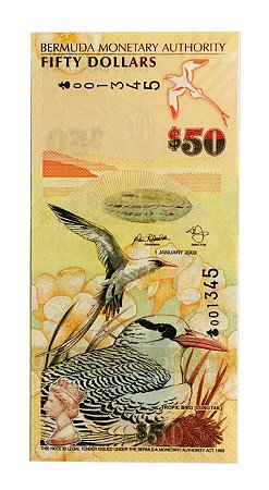 Cédula Antiga da Bermuda $50 2009