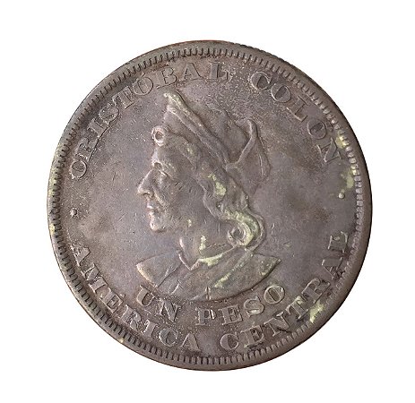 Moeda Antiga de El Salvador Peso (Colon) 1893