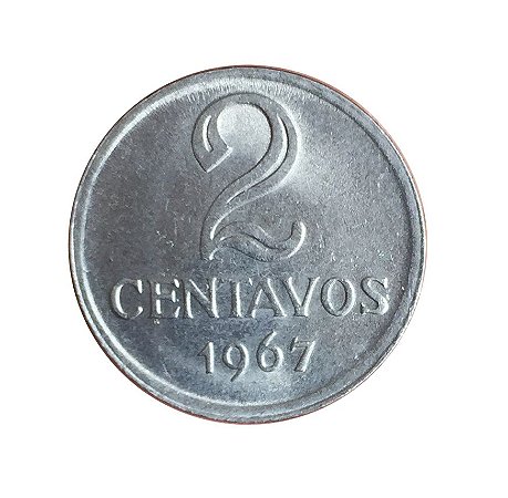 Moeda Antiga do Brasil 2 Centavos de Cruzeiro 1967