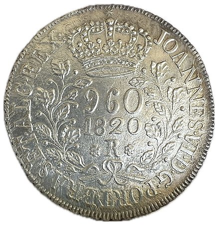 Moeda Antiga do Brasil Reino Unido 960 Réis 1820 R
