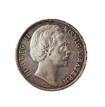 Moeda Antiga da Alemanha - Bavária- Thaler 1871 PROOF