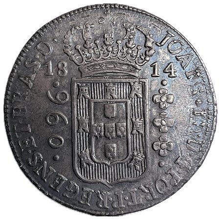 Moeda Antiga do Brasil Colônia 960 Réis 1814 B