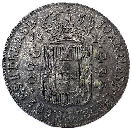Moeda Antiga do Brasil Colônia 960 Réis 1814 B