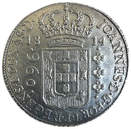 Moeda Antiga do Brasil Colônia 960 Réis 1814 B
