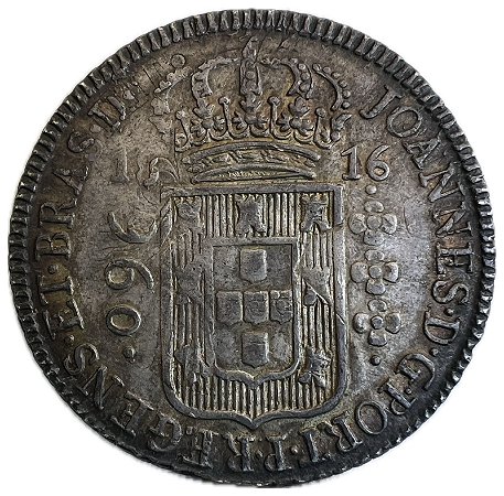 Moeda Antiga do Brasil Colônia 960 Réis 1816 B