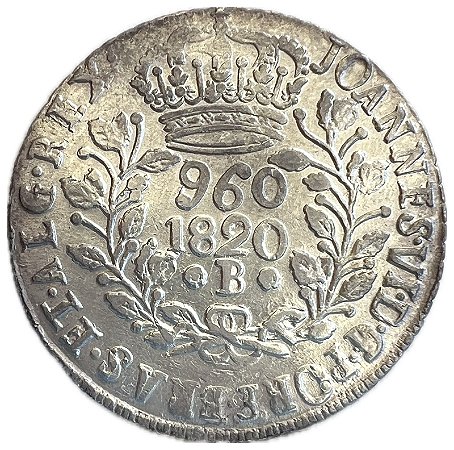 Moeda Antiga do Brasil Reino Unido 960 Réis 1820 B