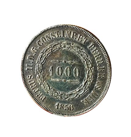 Moeda Antiga do Brasil 1000 Réis 1856