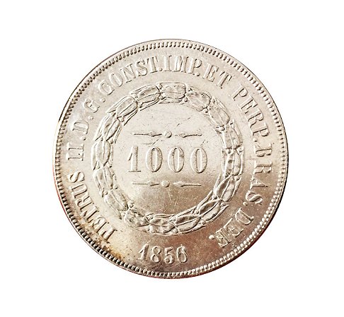 Moeda Antiga do Brasil 1000 Réis 1856