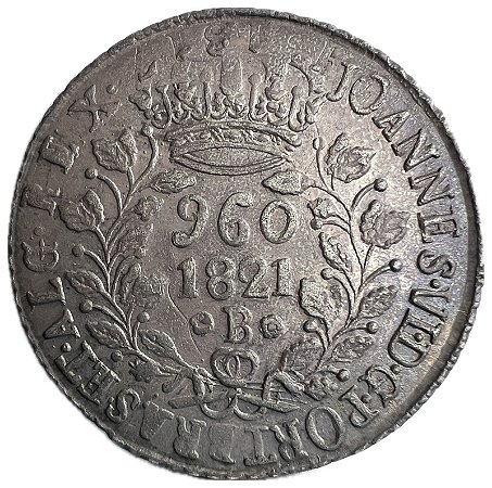 Moeda Antiga do Brasil 960 Réis 1821 B - Reino Unido