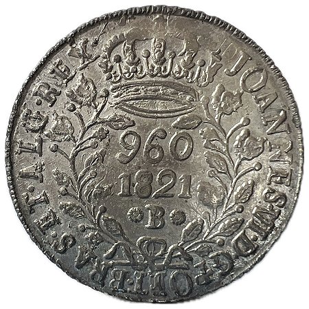 Moeda Antiga do Brasil 960 Réis 1821 B - Reino Unido