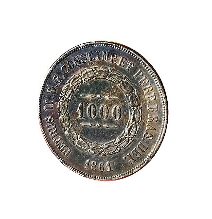 Moeda Antiga do Brasil 1000 Réis 1861