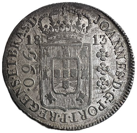 Moeda Antiga do Brasil Colônia 960 Réis 1813 R - Cruz de Tau