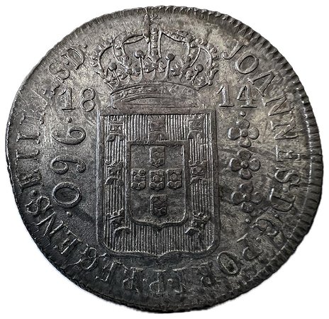 Moeda Antiga do Brasil Colônia 960 Réis 1814 R