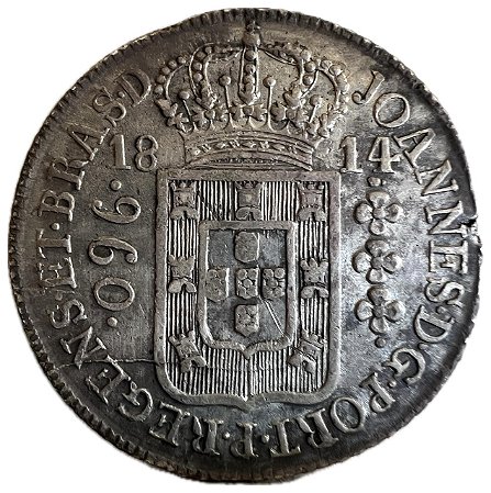 Moeda Antiga do Brasil Colônia 960 Réis 1814 R