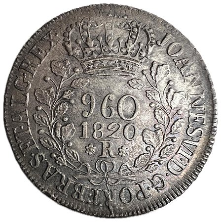 Moeda Antiga do Brasil Reino Unido 960 Réis 1820 R