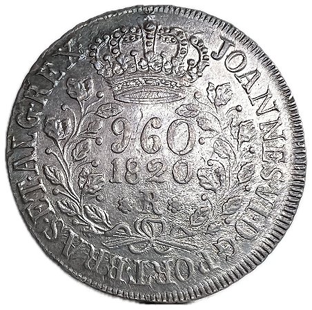 Moeda Antiga do Brasil Reino Unido 960 Réis 1820 R