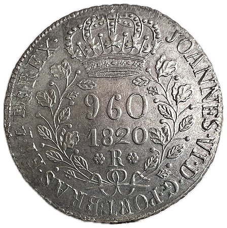 Moeda Antiga do Brasil Reino Unido 960 Réis 1820 R