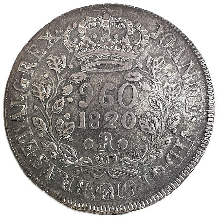 Moeda Antiga do Brasil Reino Unido 960 Réis 1820 R