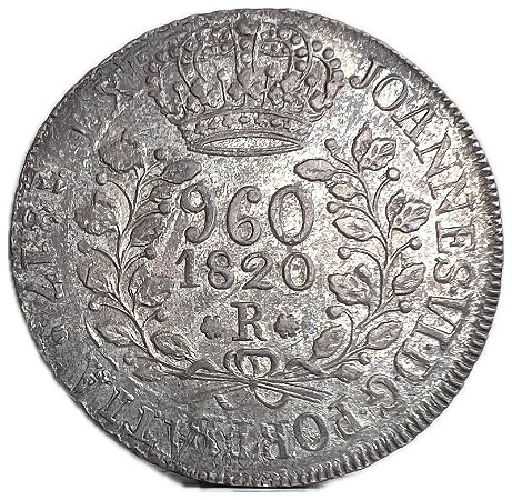 Moeda Antiga do Brasil Reino Unido 960 Réis 1820 R