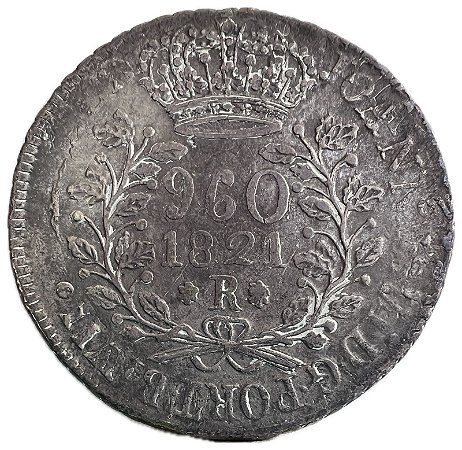 Moeda Antiga do Brasil Reino Unido 960 Réis 1821 R