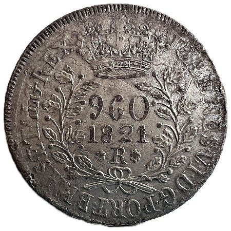 Moeda Antiga do Brasil Reino Unido 960 Réis 1821 R