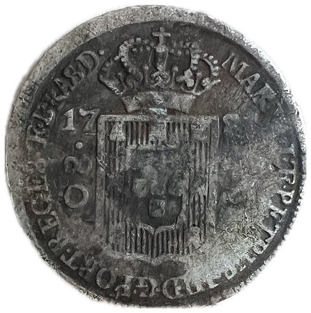 Moeda Antiga do Brasil Colônia 80 Réis 178(1?) - Coroa Baixa