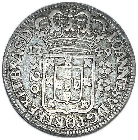 Moeda Antiga do Brasil 320 Réis 1749 - Maranhão
