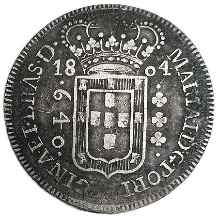 Moeda Antiga do Brasil Colônia 640 Réis 1804 B