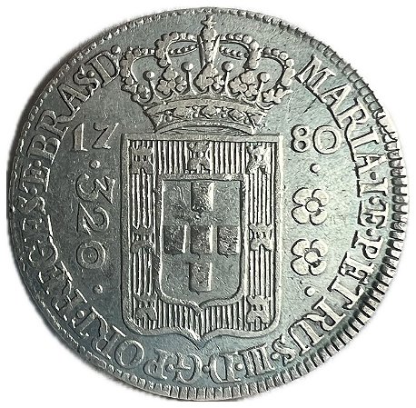 Moeda Antiga do Brasil Colônia 320 Réis 1784 - Coroa Alta