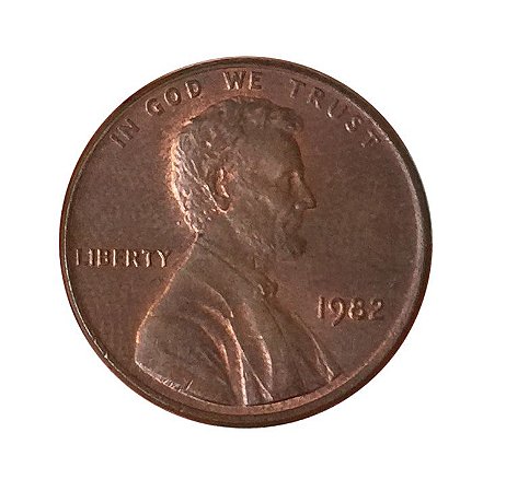 Moeda Antiga dos Estados Unidos One Cent 1982 - Lincoln