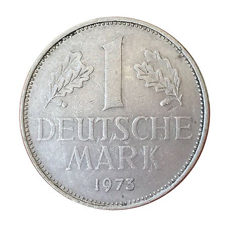 Moeda Antiga da Alemanha 1 Deutsche Mark 1973 J