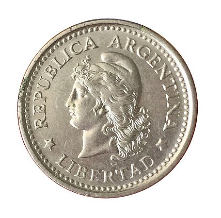 Moeda Antiga da Argentina 20 Centavos 1958