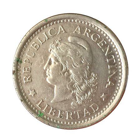 Moeda Antiga da Argentina 1 Peso 1960