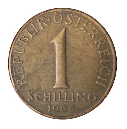 Moeda Antiga da Áustria 1 Schilling 1966