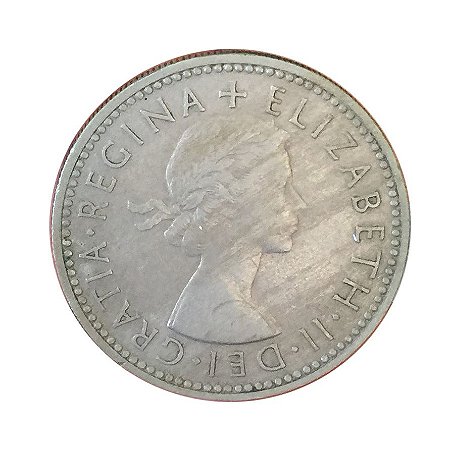 Moeda Antiga da Inglaterra One Shilling 1956