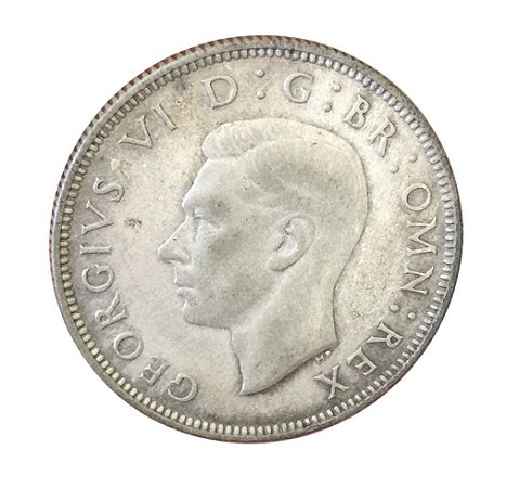 Moeda Antiga da Inglaterra Two Shillings 1939