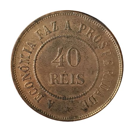 Moeda Antiga do Brasil 40 Réis 1909