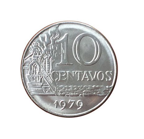 Moeda Antiga do Brasil 10 Centavos de Cruzeiro 1979