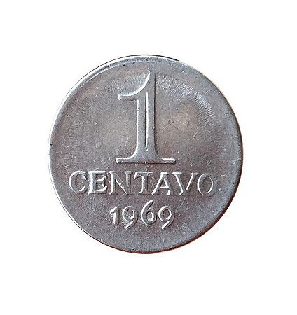 Moeda Antiga do Brasil 1 Centavo de Cruzeiro 1969