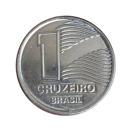 Moeda Antiga do Brasil 1 Cruzeiro 1990 - Bandeira
